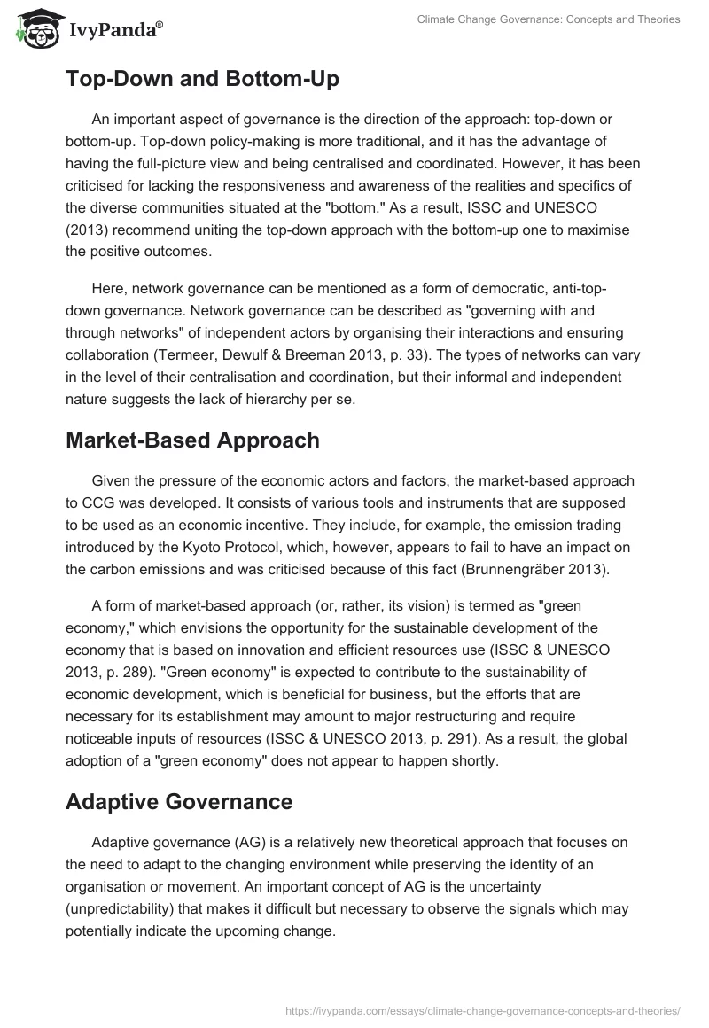 Climate Change Governance: Concepts and Theories. Page 4