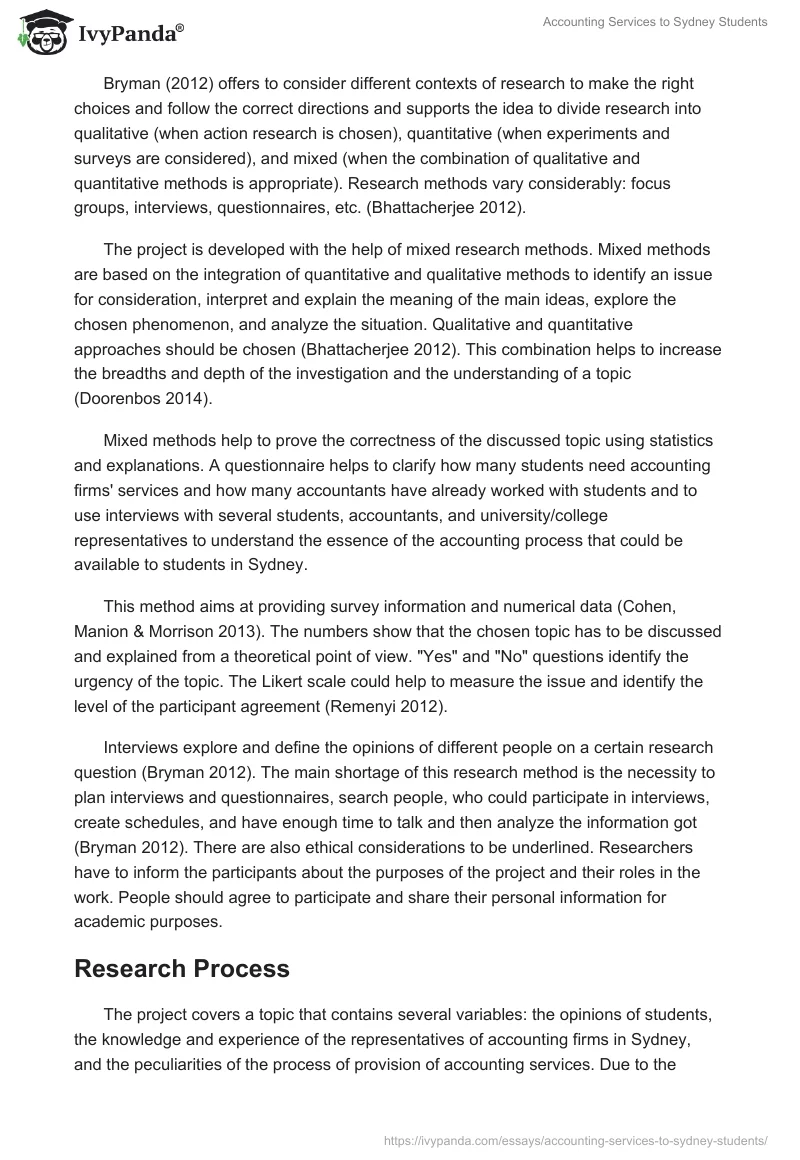 Accounting Services to Sydney Students. Page 3