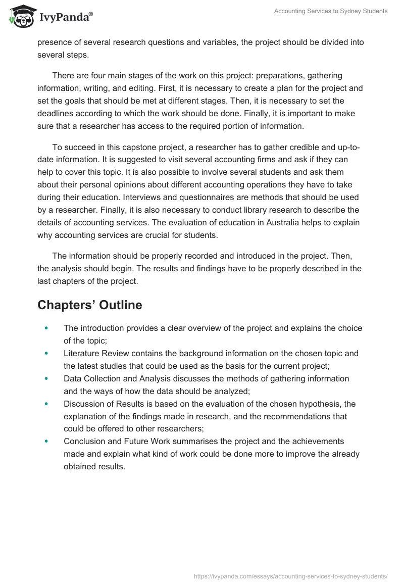Accounting Services to Sydney Students. Page 4