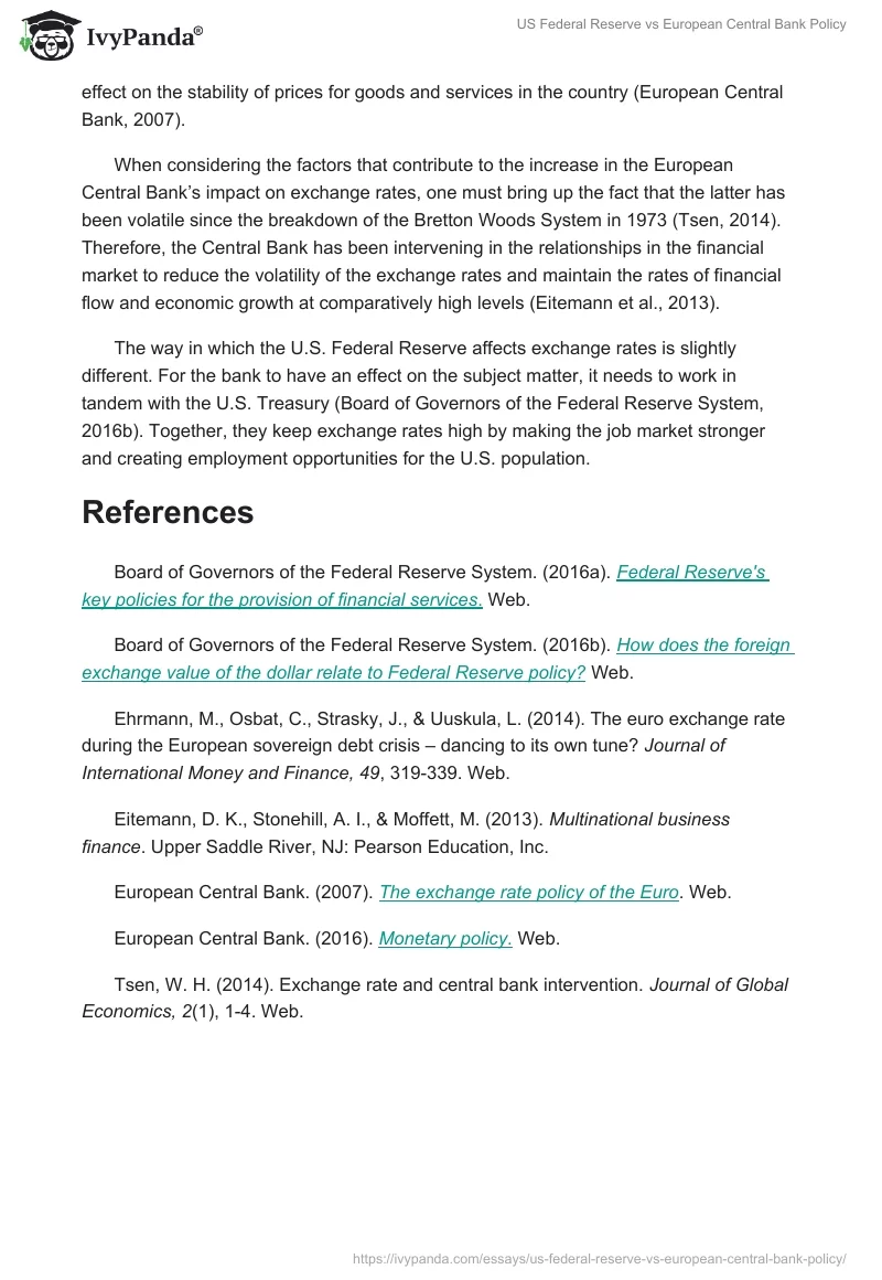US Federal Reserve vs European Central Bank Policy. Page 3
