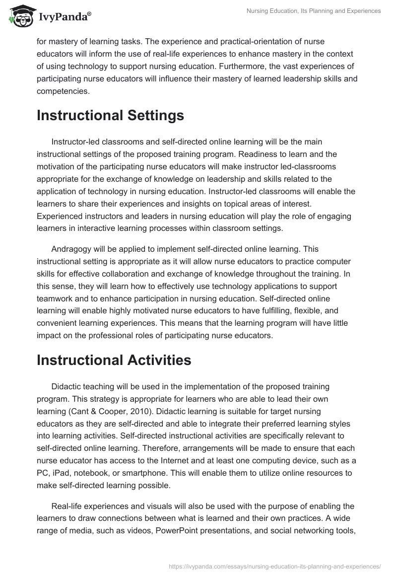 Nursing Education, Its Planning and Experiences. Page 2