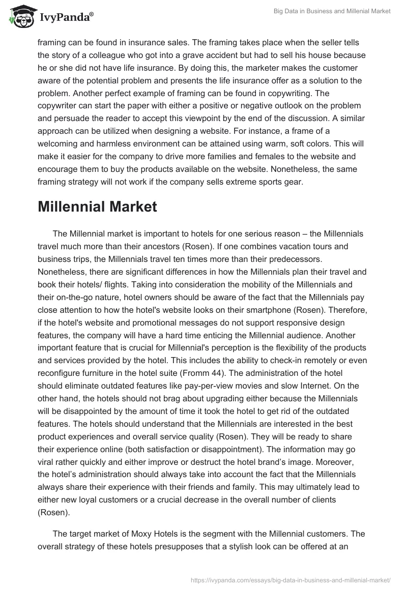 Big Data in Business and Millenial Market. Page 3