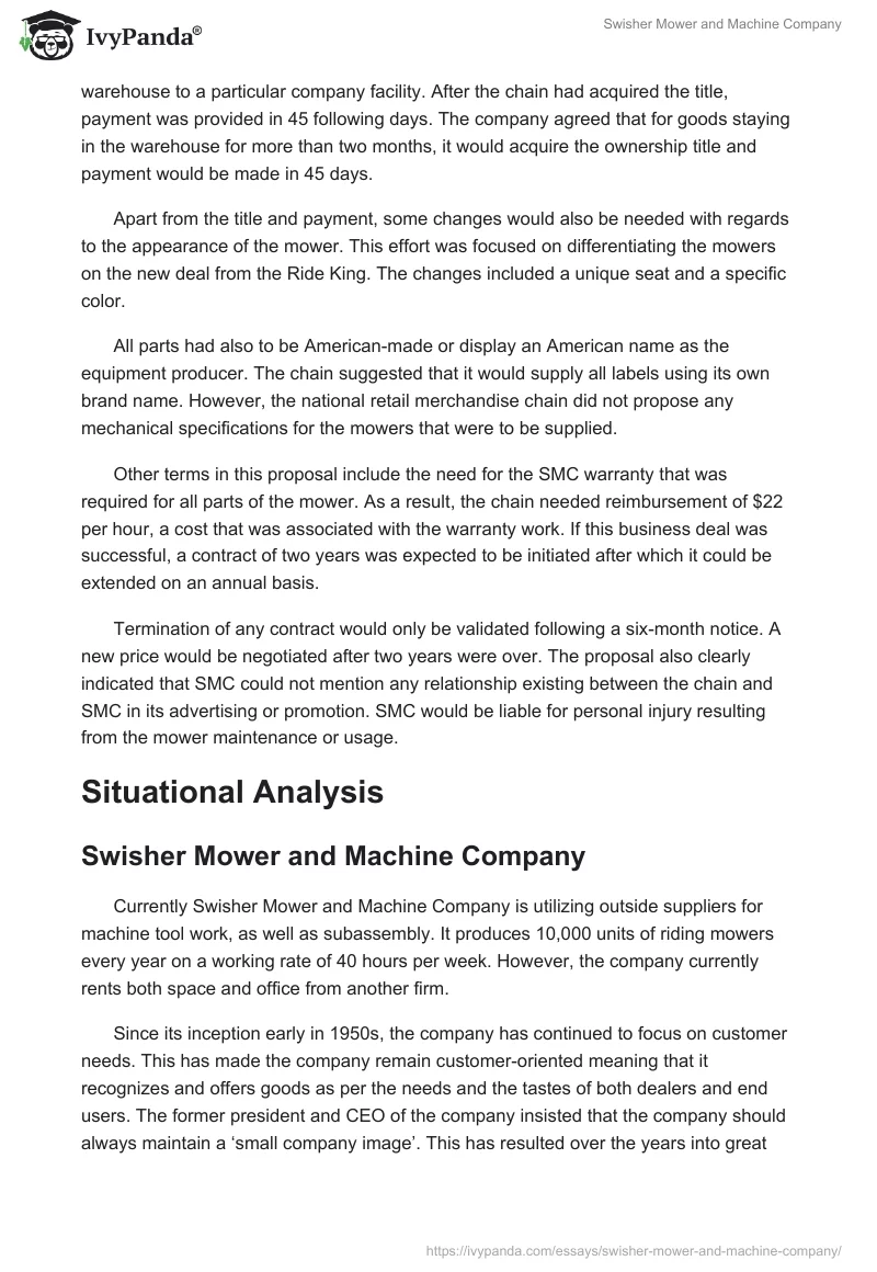 Swisher Mower and Machine Company. Page 3