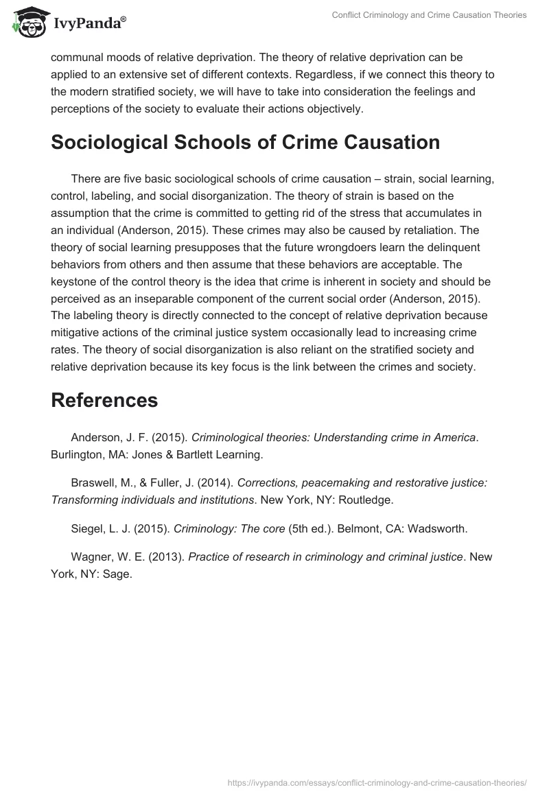 Conflict Criminology and Crime Causation Theories. Page 2