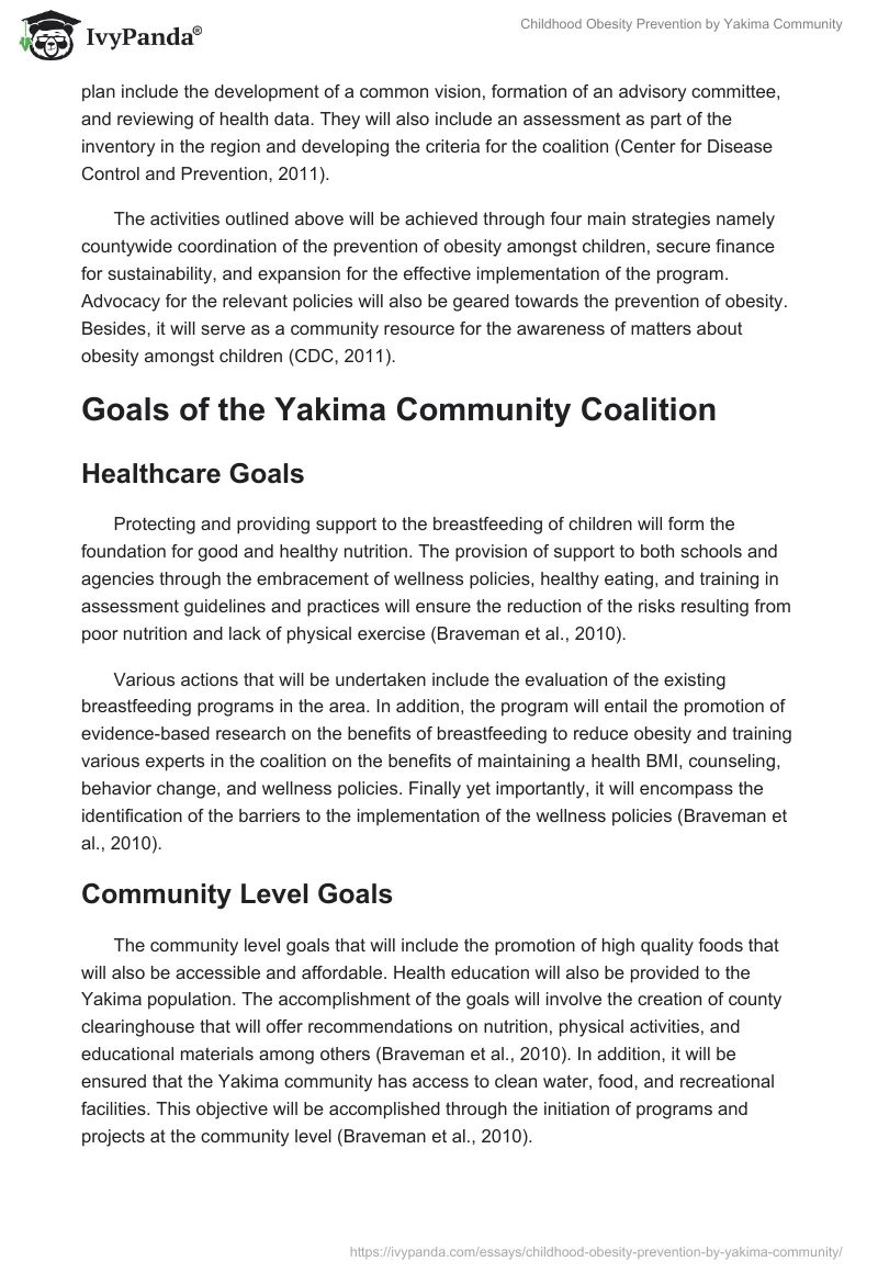 Childhood Obesity Prevention by Yakima Community. Page 3