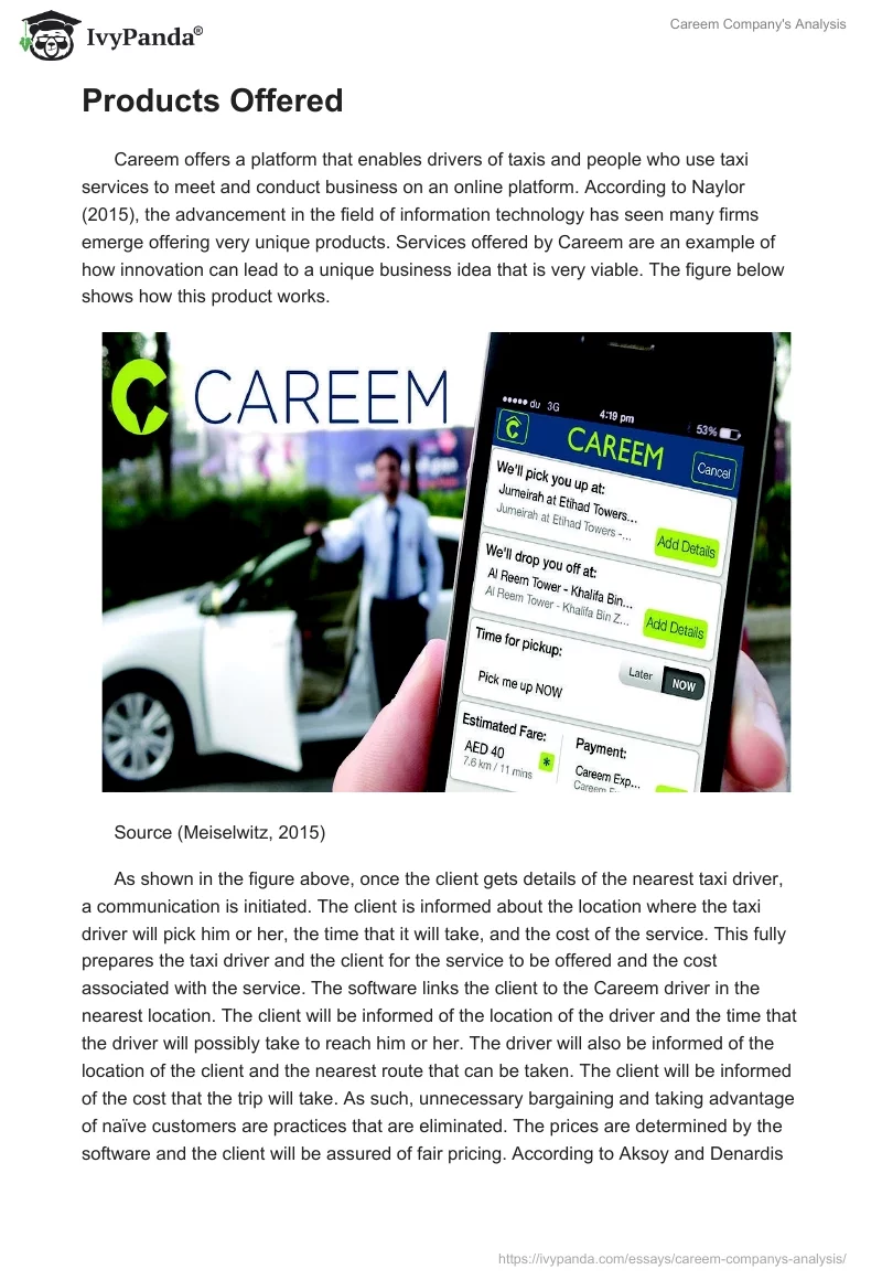 Careem Company's Analysis. Page 3