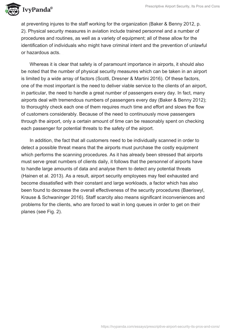Prescriptive Airport Security, Its Pros and Cons. Page 3