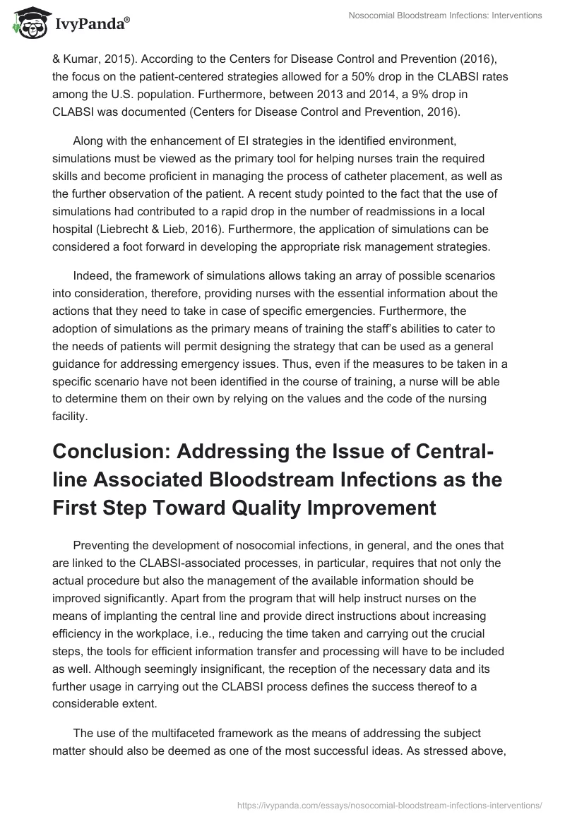 Nosocomial Bloodstream Infections: Interventions. Page 4