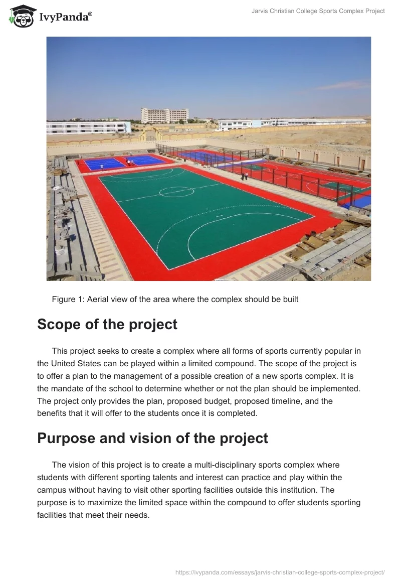Jarvis Christian College Sports Complex Project. Page 2