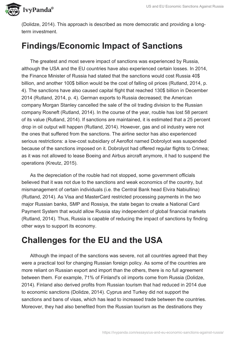 US and EU Economic Sanctions Against Russia. Page 5