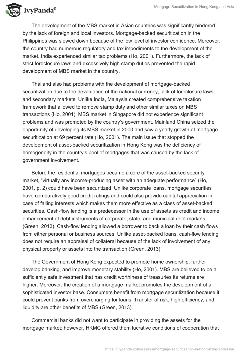 Mortgage Securitization in Hong Kong and Asia. Page 2