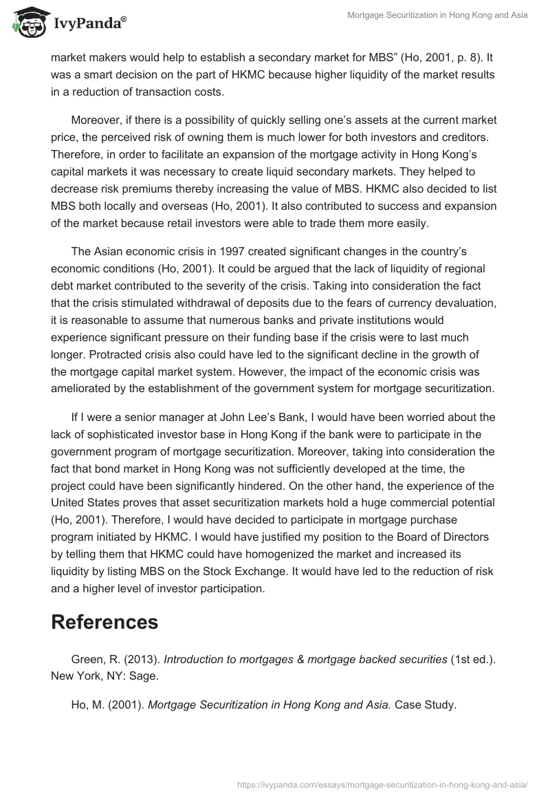 Mortgage Securitization in Hong Kong and Asia. Page 4