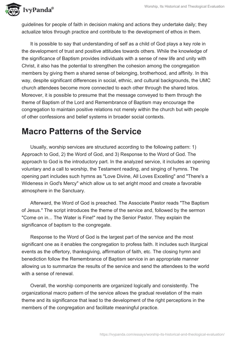 Worship, Its Historical and Theological Evaluation. Page 4