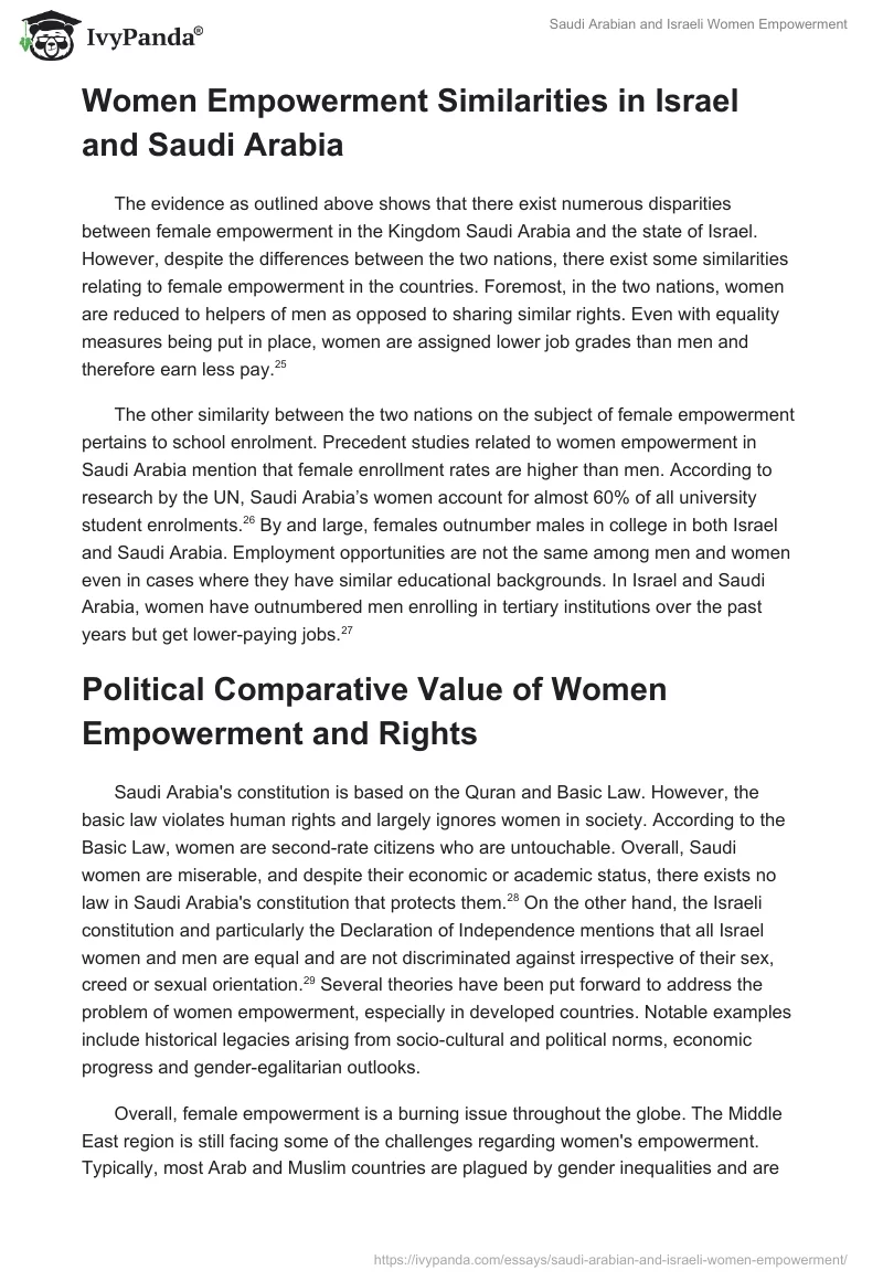 Saudi Arabian and Israeli Women Empowerment. Page 4