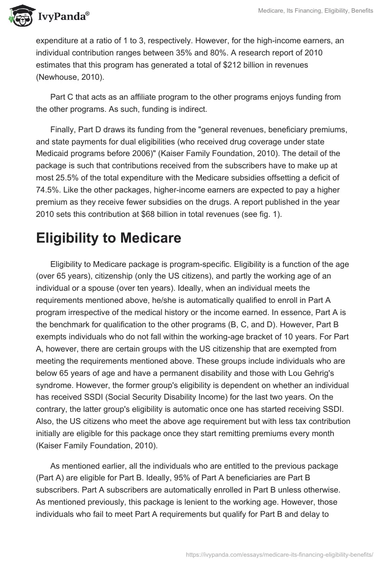 Medicare, Its Financing, Eligibility, Benefits. Page 2