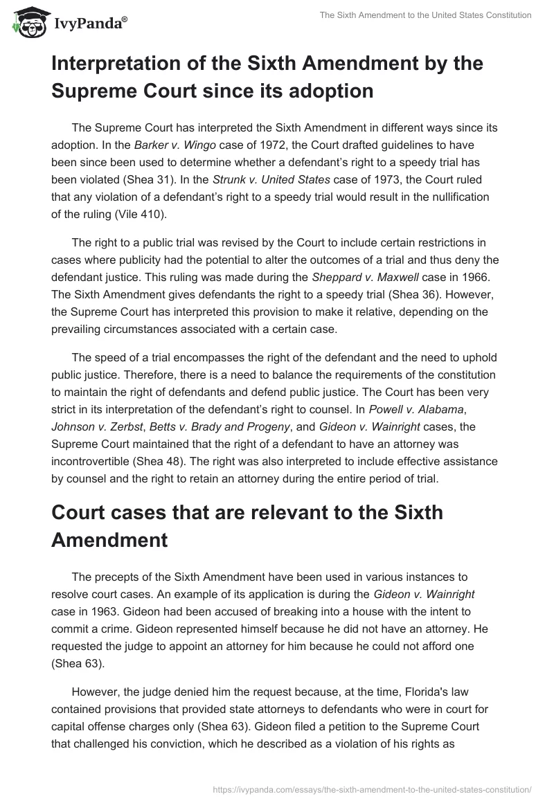 The Sixth Amendment to the United States Constitution. Page 2