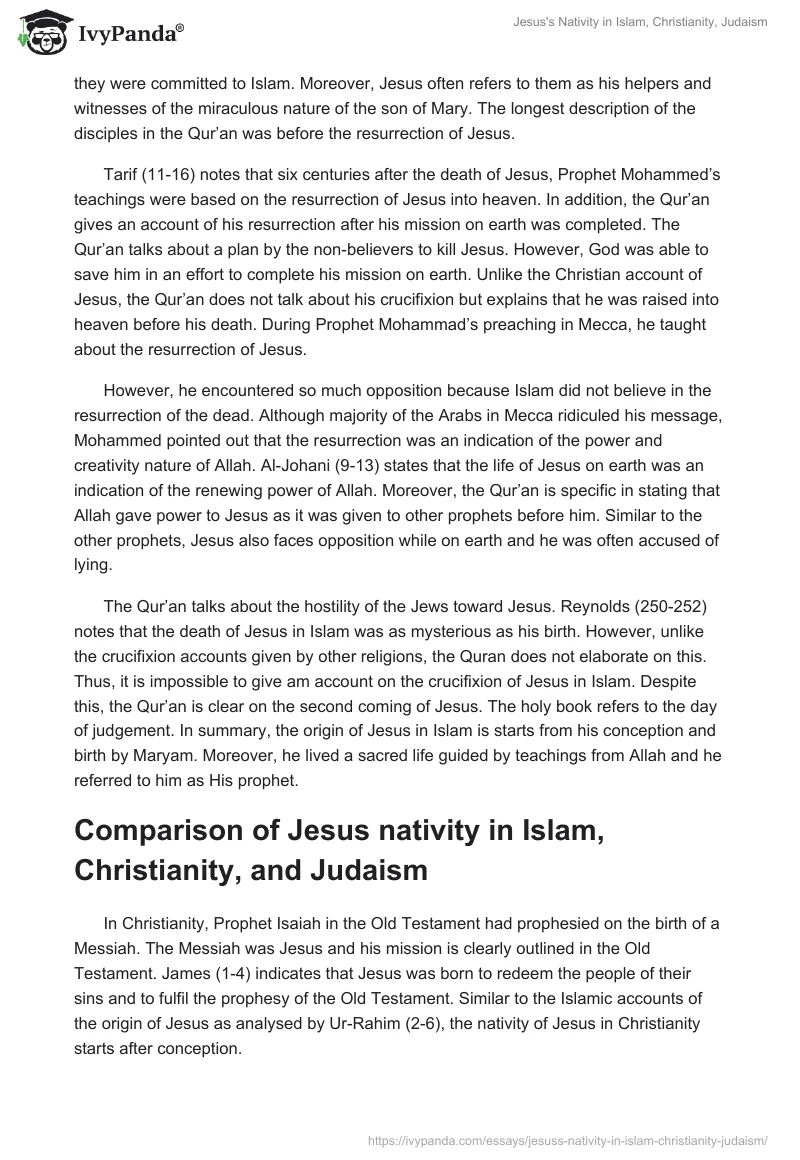 Jesus's Nativity in Islam, Christianity, Judaism. Page 4