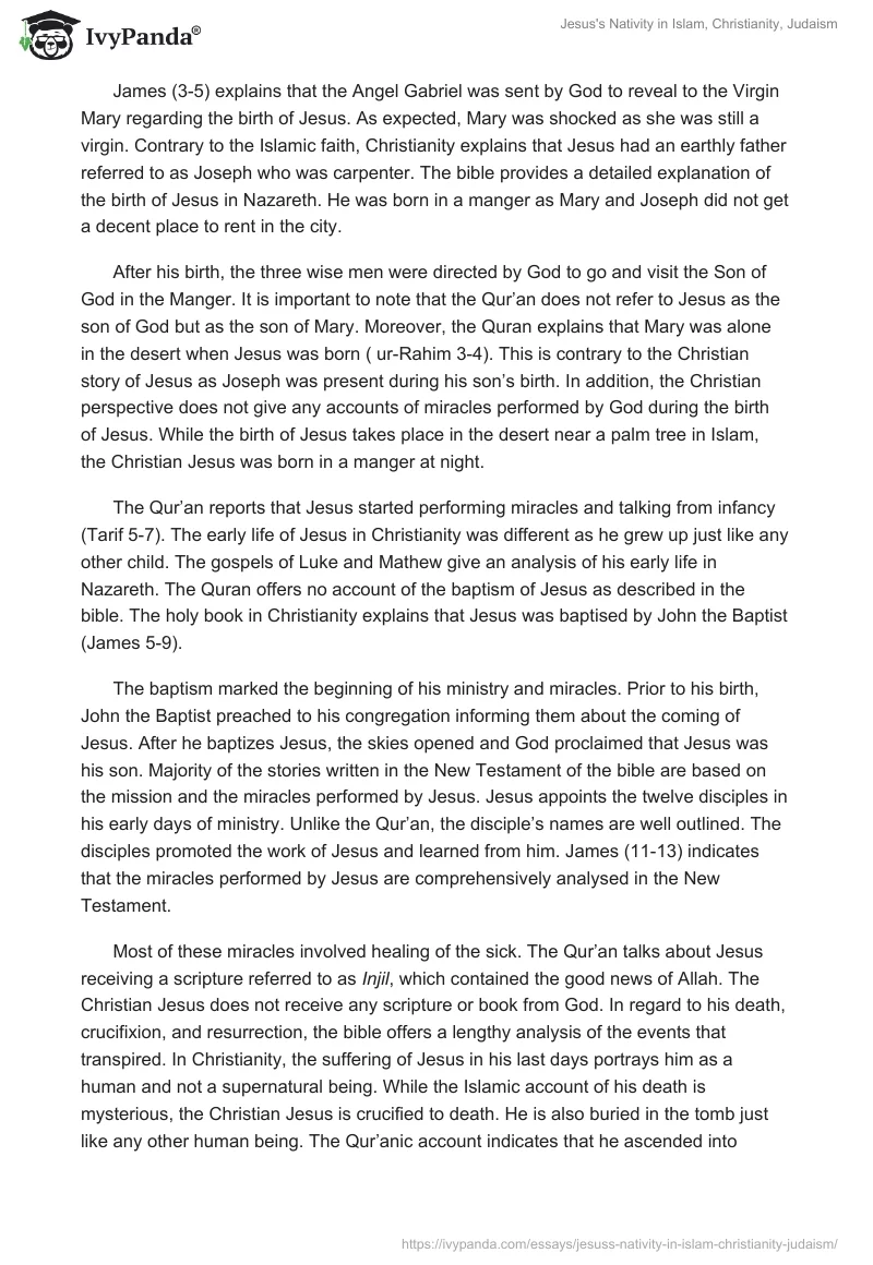 Jesus's Nativity in Islam, Christianity, Judaism. Page 5
