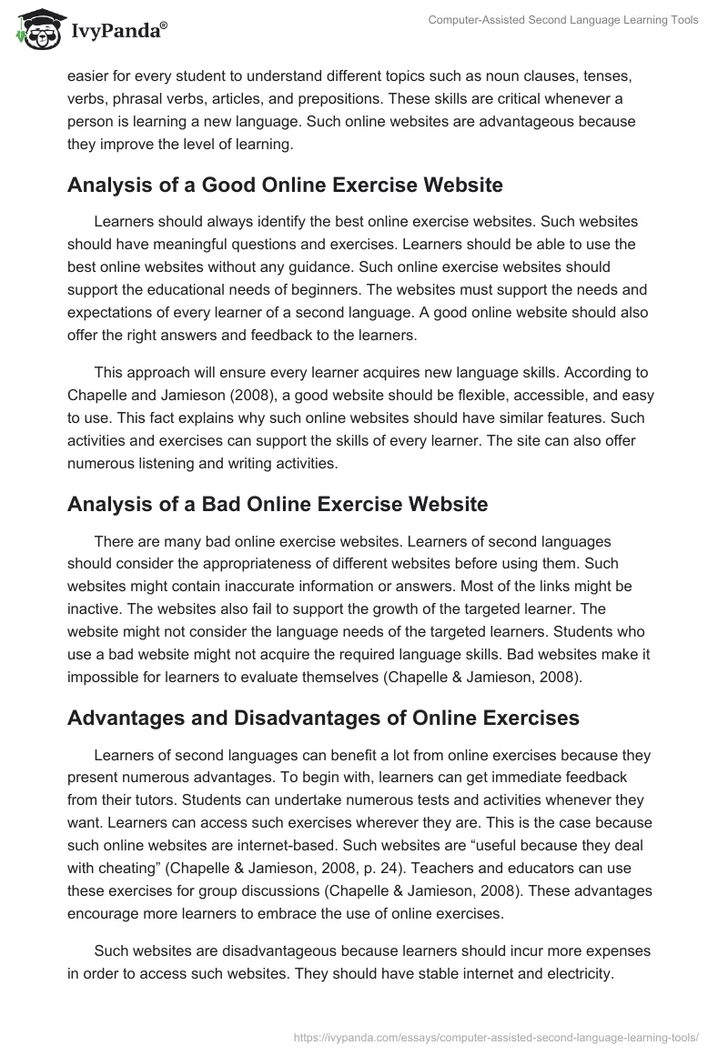 Computer-Assisted Second Language Learning Tools. Page 2