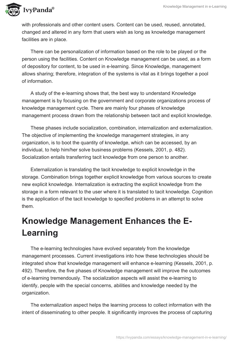 Knowledge Management in e-Learning. Page 4