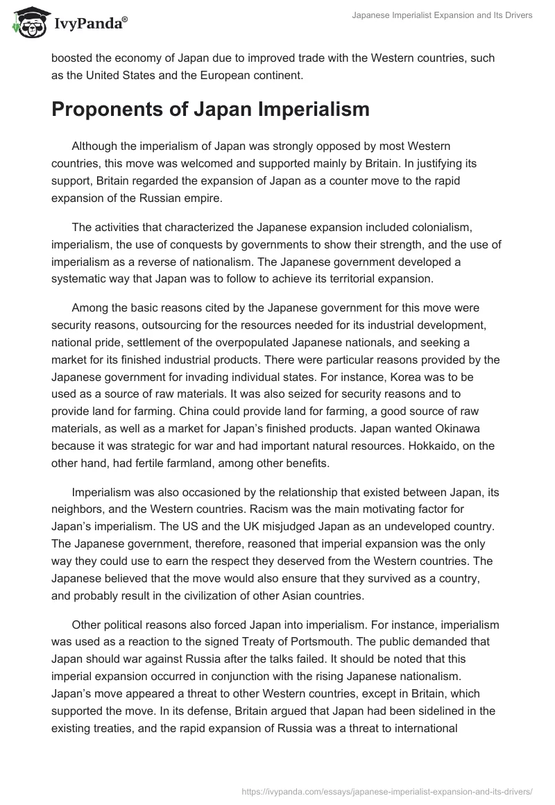 Japanese Imperialist Expansion and Its Drivers. Page 2