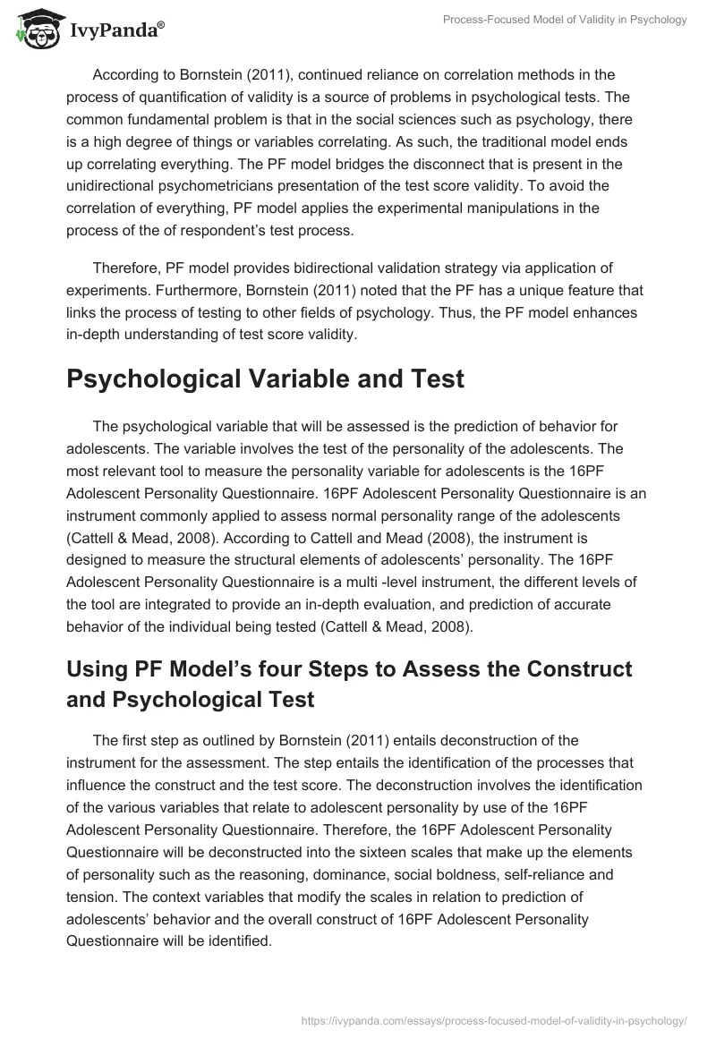 Process-Focused Model of Validity in Psychology. Page 3