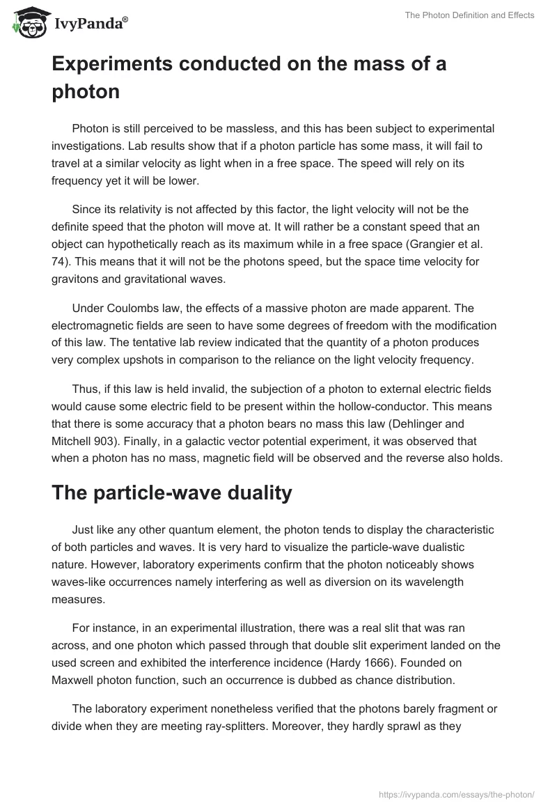 The Photon Definition and Effects. Page 2