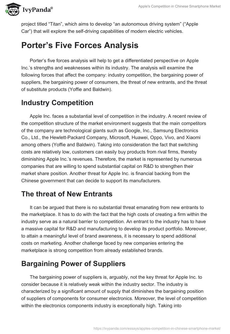 Apple's Competition in Chinese Smartphone Market. Page 2