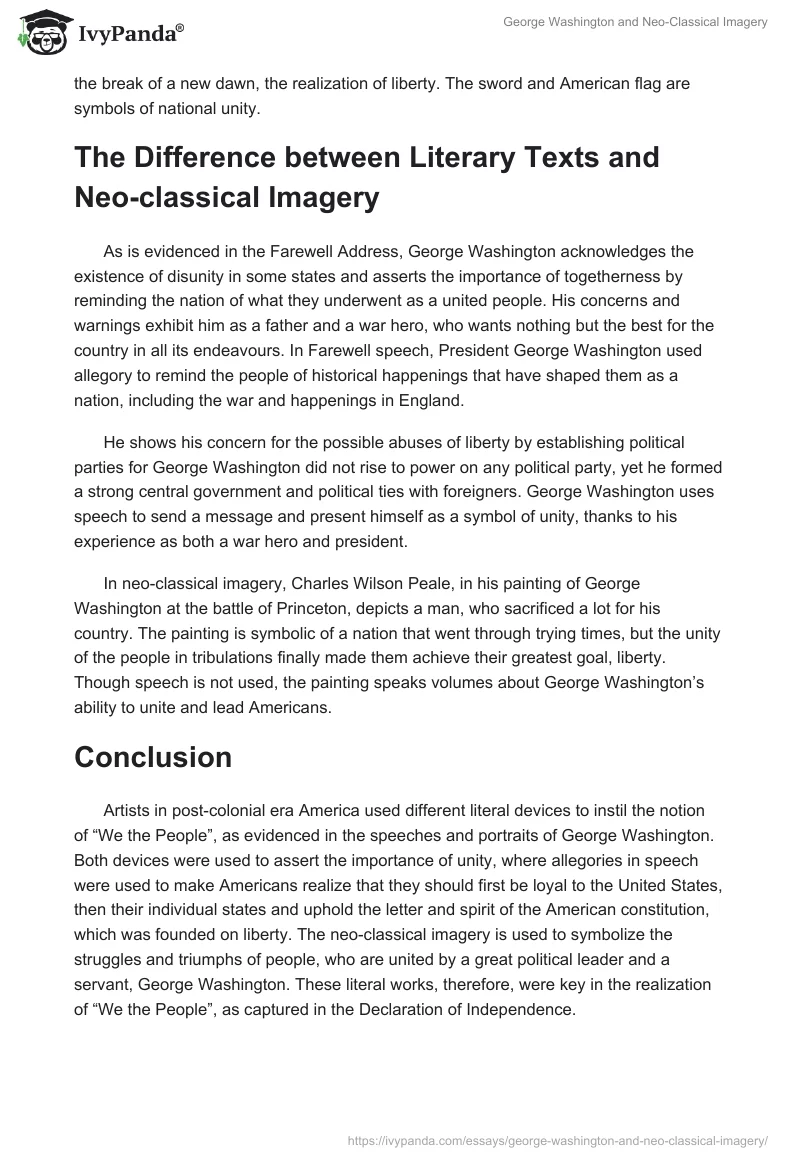 George Washington and Neo-Classical Imagery. Page 4