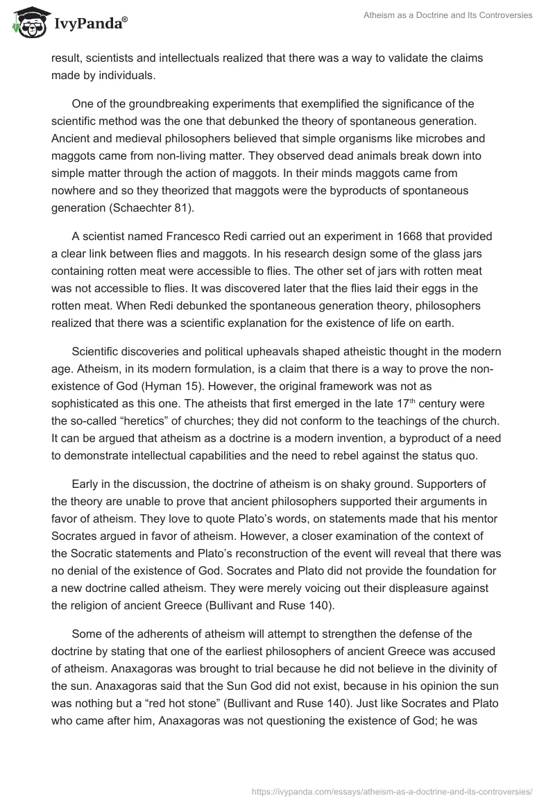 Atheism as a Doctrine and Its Controversies. Page 2