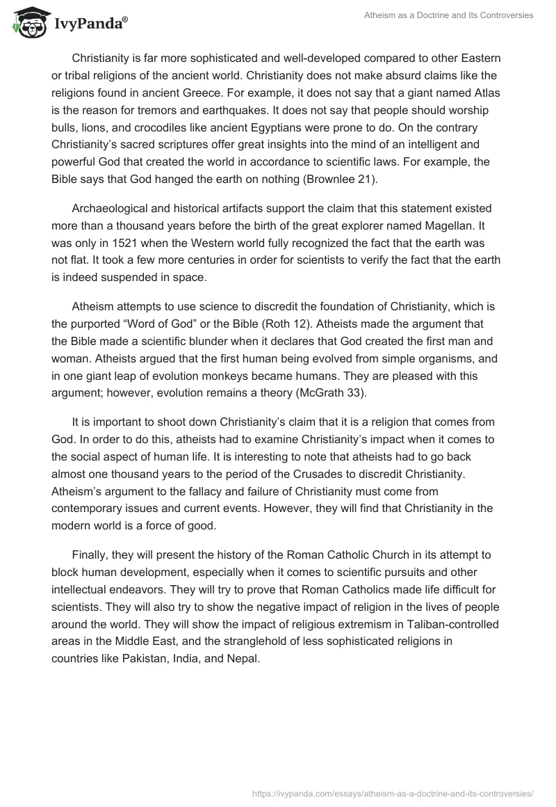 Atheism as a Doctrine and Its Controversies. Page 4