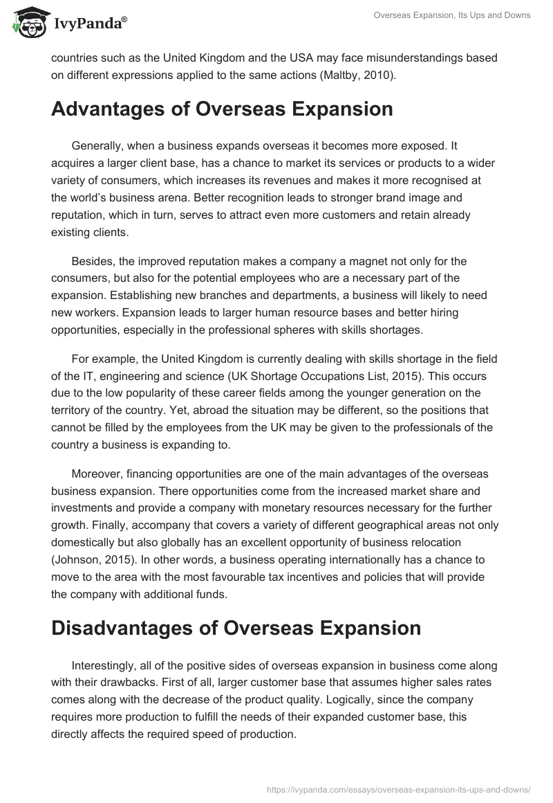 Overseas Expansion, Its Ups and Downs. Page 4