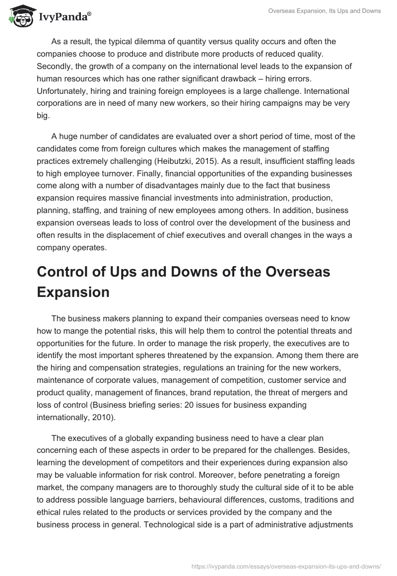 Overseas Expansion, Its Ups and Downs. Page 5