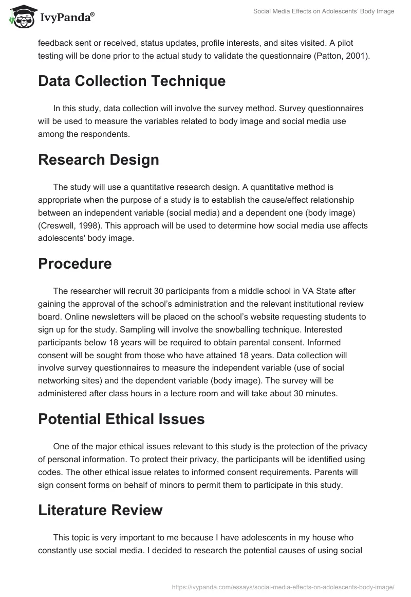 Social Media Effects on Adolescents’ Body Image. Page 4