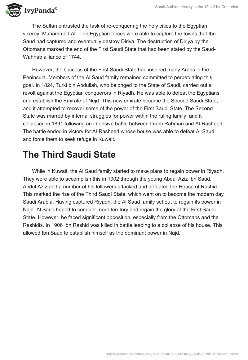 Saudi Arabian History in the 18th-21st Centuries. Page 3