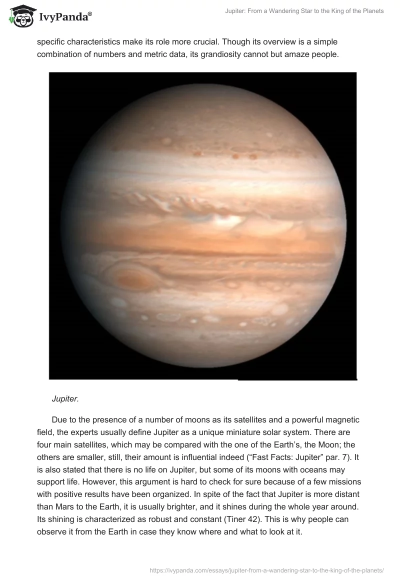 Jupiter: From Wandering Star to King of Planets - 1670 Words | Essay ...