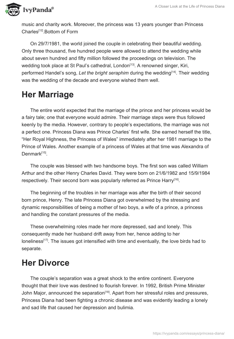 A Closer Look at the Life of Princess Diana. Page 3