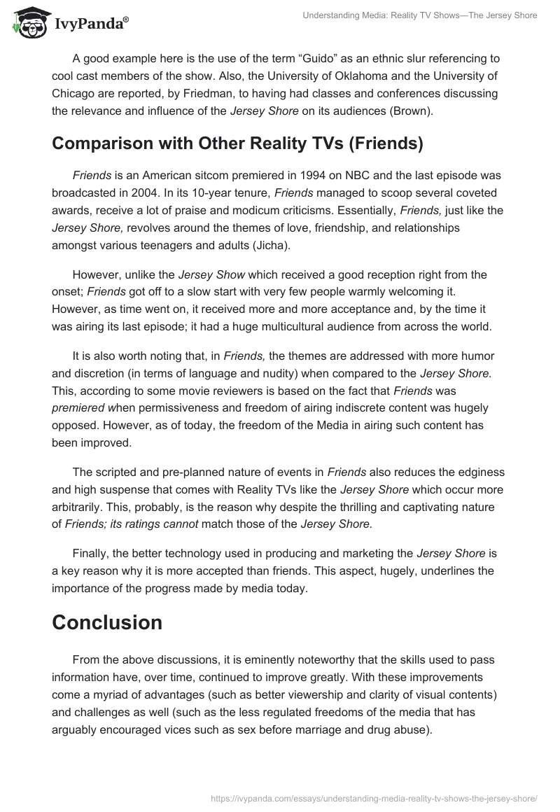 Understanding Media: Reality TV Shows—The Jersey Shore. Page 4