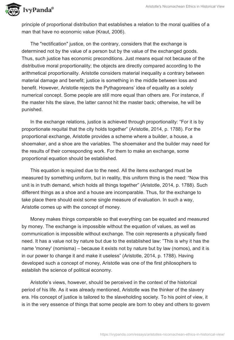 Aristotle's Nicomachean Ethics in Historical View. Page 2