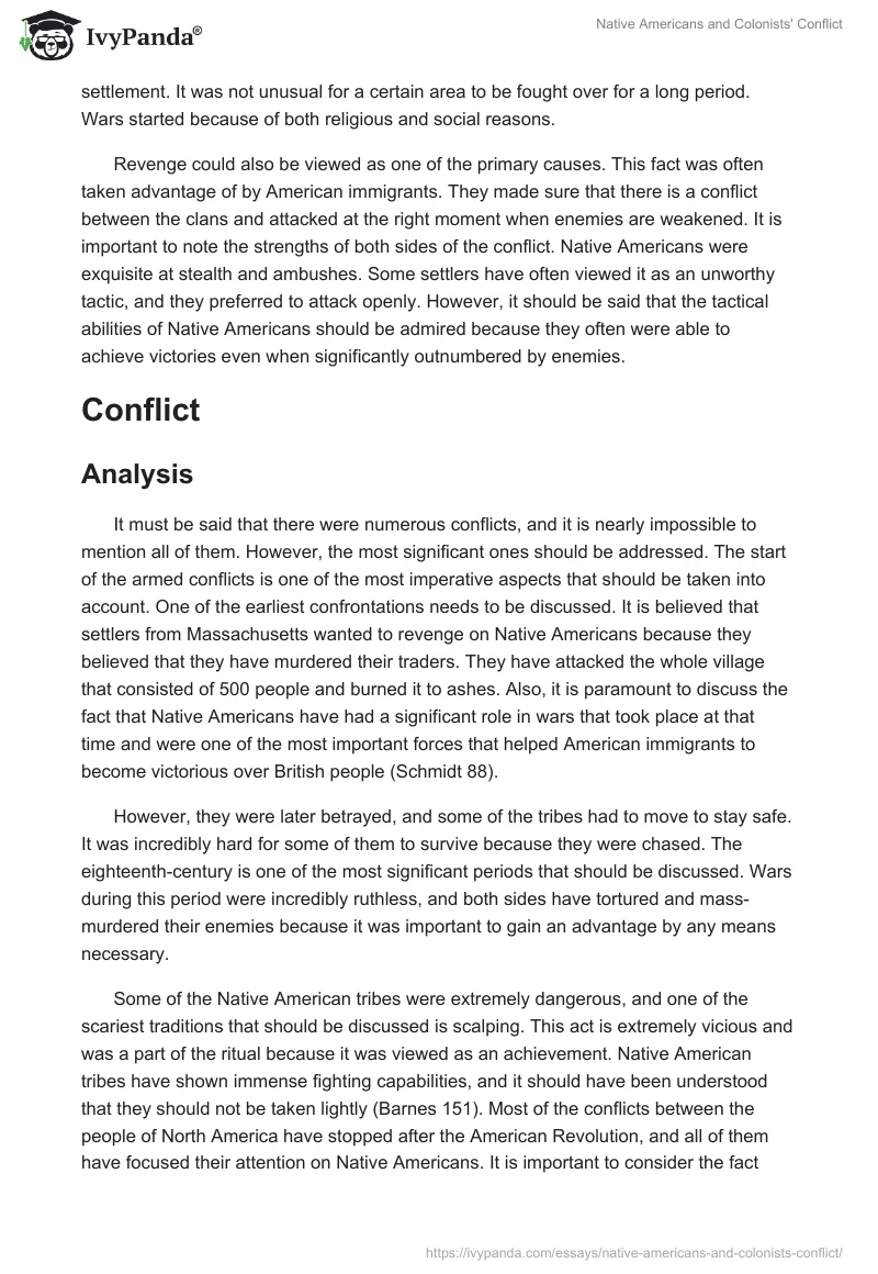 Native Americans and Colonists' Conflict. Page 3