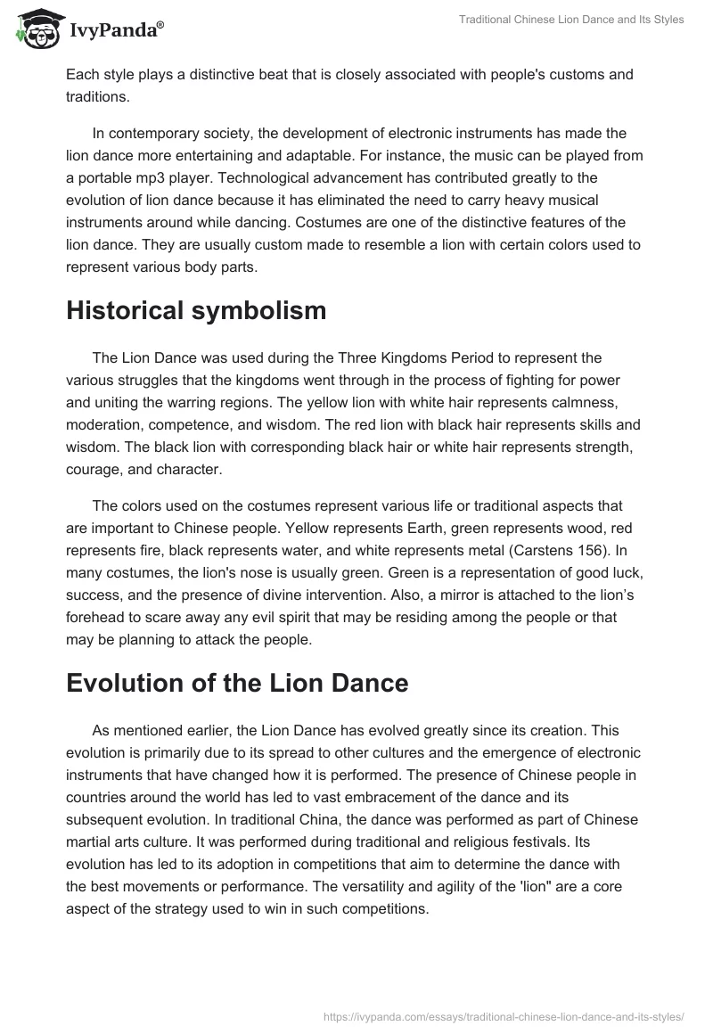Traditional Chinese Lion Dance and Its Styles. Page 4