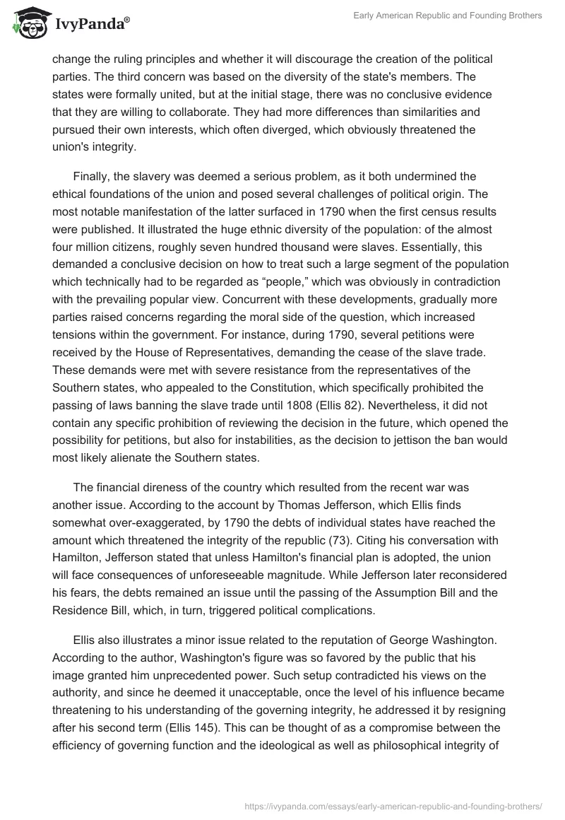 Early American Republic and Founding Brothers. Page 2