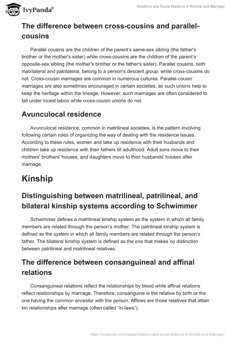 Relations and Social Distance in Kinship and Marriage. Page 2