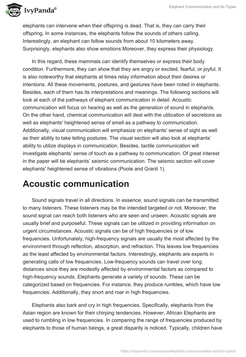 Elephant Communication and Its Types. Page 3