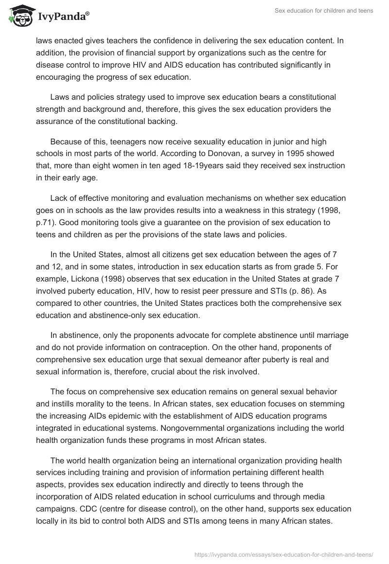 Sex education for children and teens. Page 3
