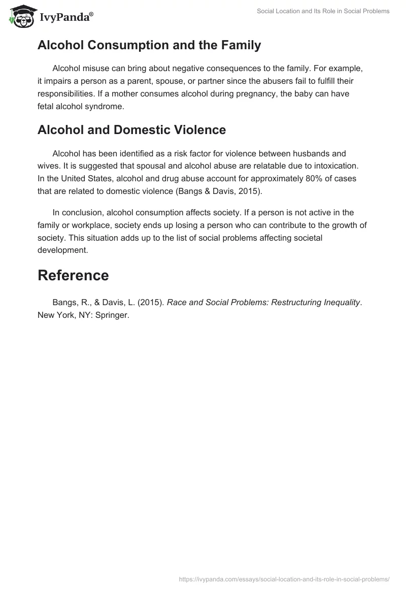 Social Location and Its Role in Social Problems. Page 4