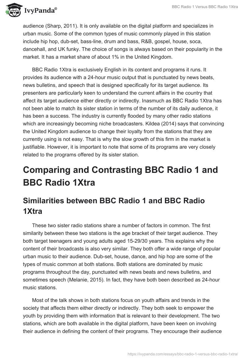 BBC Radio 1 Versus BBC Radio 1Xtra. Page 3