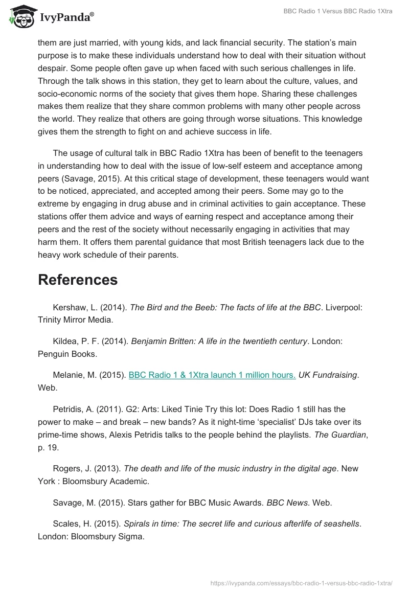 BBC Radio 1 Versus BBC Radio 1Xtra. Page 5