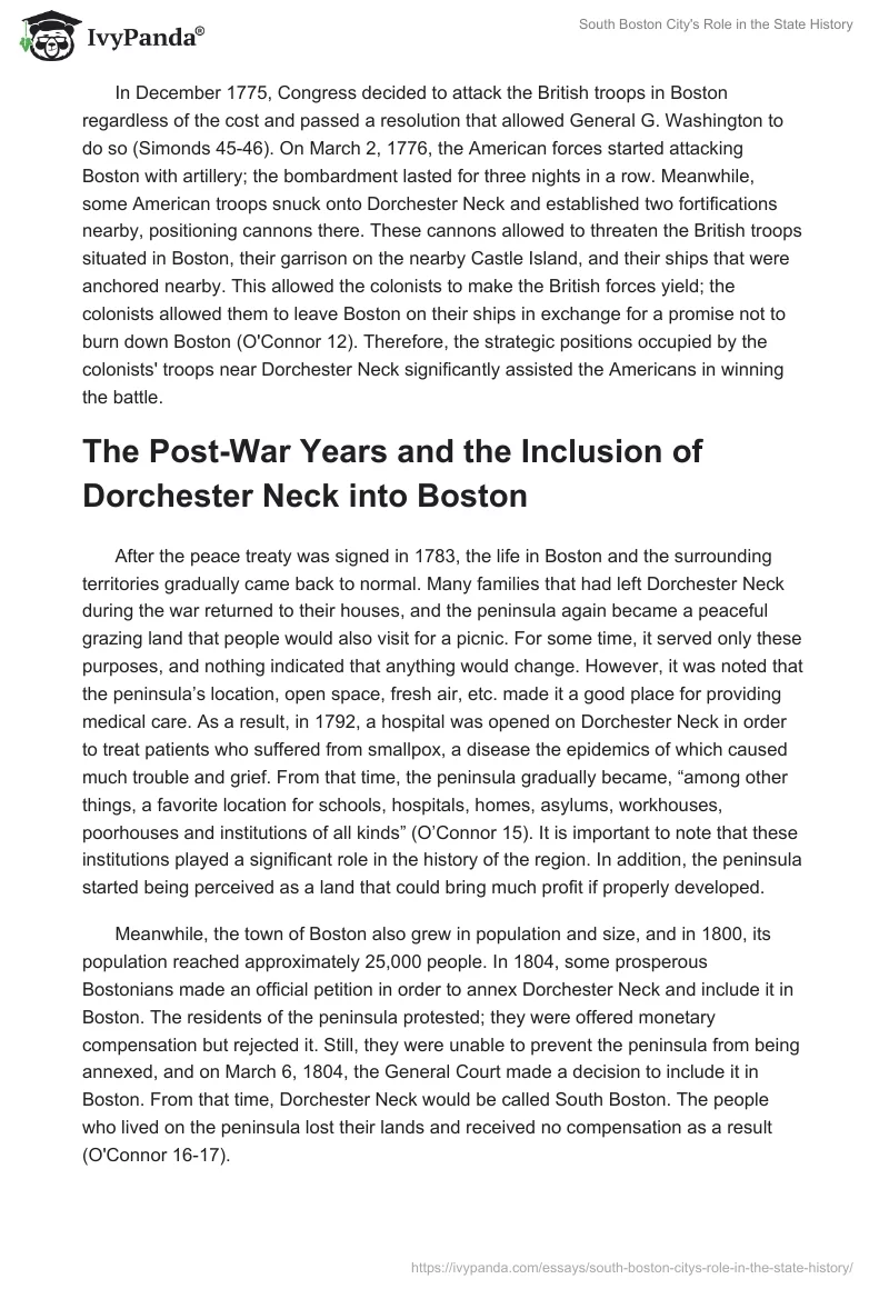 South Boston City's Role in the State History. Page 3