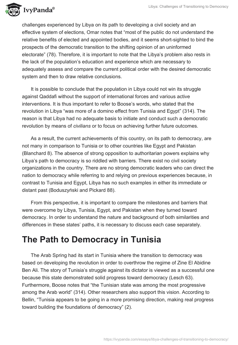 Libya: Challenges of Transitioning to Democracy. Page 3